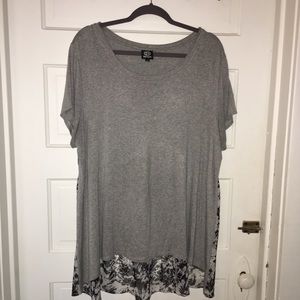 Bobeau floral back t shirt